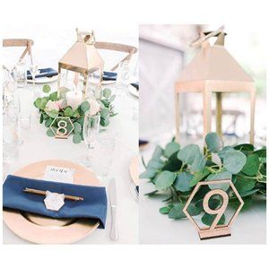 Rustic Wooden Table Numbers 1-20 with Base Wedding Party Decor ~ NEW